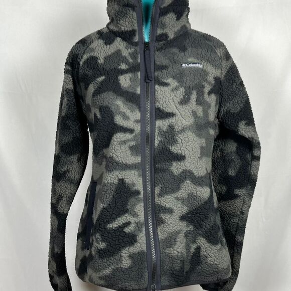 Columbia Sportswear Camo Sherpa Fleece Full Zip Jacket (Size S) - Picture 1 of 5